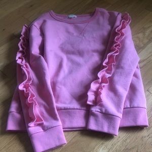 Ruffle sleeve sweatshirt